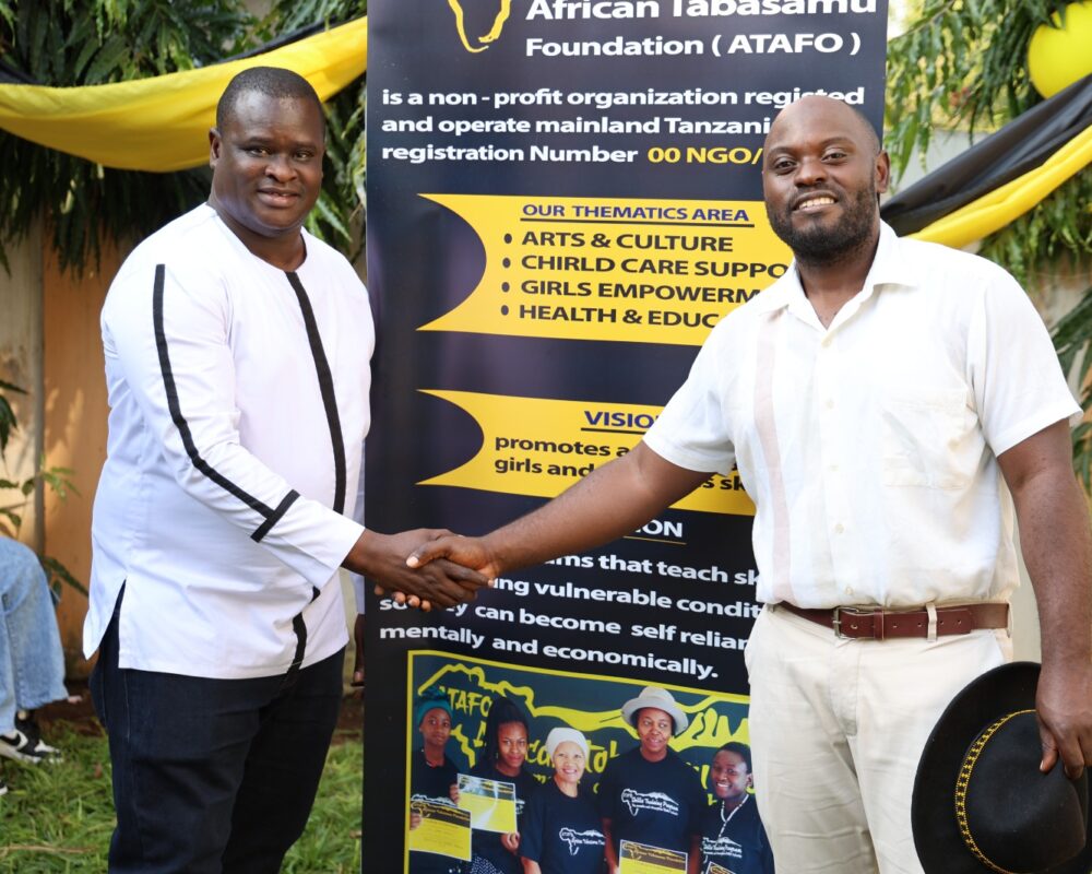Mr.Collins Okoth-True Format Communications Dictor and Mr. Samora Mlowe -ATAFO Director.